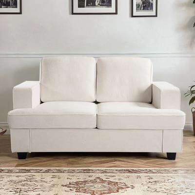US Pride Furniture "Container Furniture 61"" Wide soft velvet fabric upholstery Loveseat for Living Room"