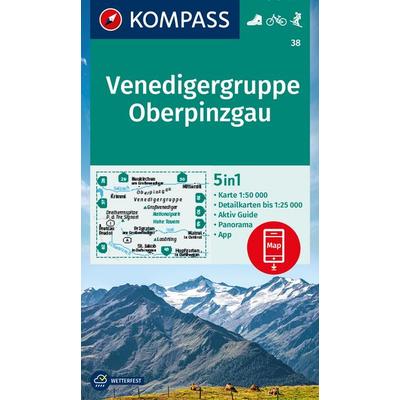 KOMPASS Wanderkarte 38 Venedigergruppe, Oberpinzgau 1:50.000, Sonstige von , Kompass-Karten, 978-3-99121-599-8