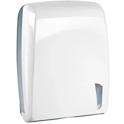 Handtuchspender SKIN LINE Kunststoff weiß 750 Blatt V-Falz für V-/Z-Falz Papierhandtuchspender, ca. 750 Blatt