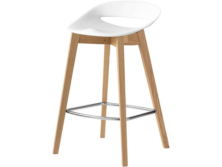 CONNUBIA Barhocker Cosmopolitan weiss/esche Esche/Polypropylen H 78 cm - Barhocker