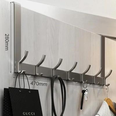Uplifted Finds Hooks Over The Door Home Organizer Rack gray 7 Hooks 10 Pcs