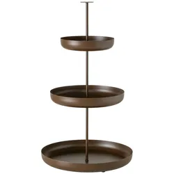 Boltze Etagere Sidan, 60 cm, Ø 35 cm, dunkelbraun