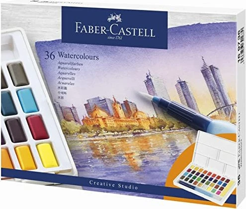 Faber-Castell Aquarellfarben in Näpfchen 36er Etui