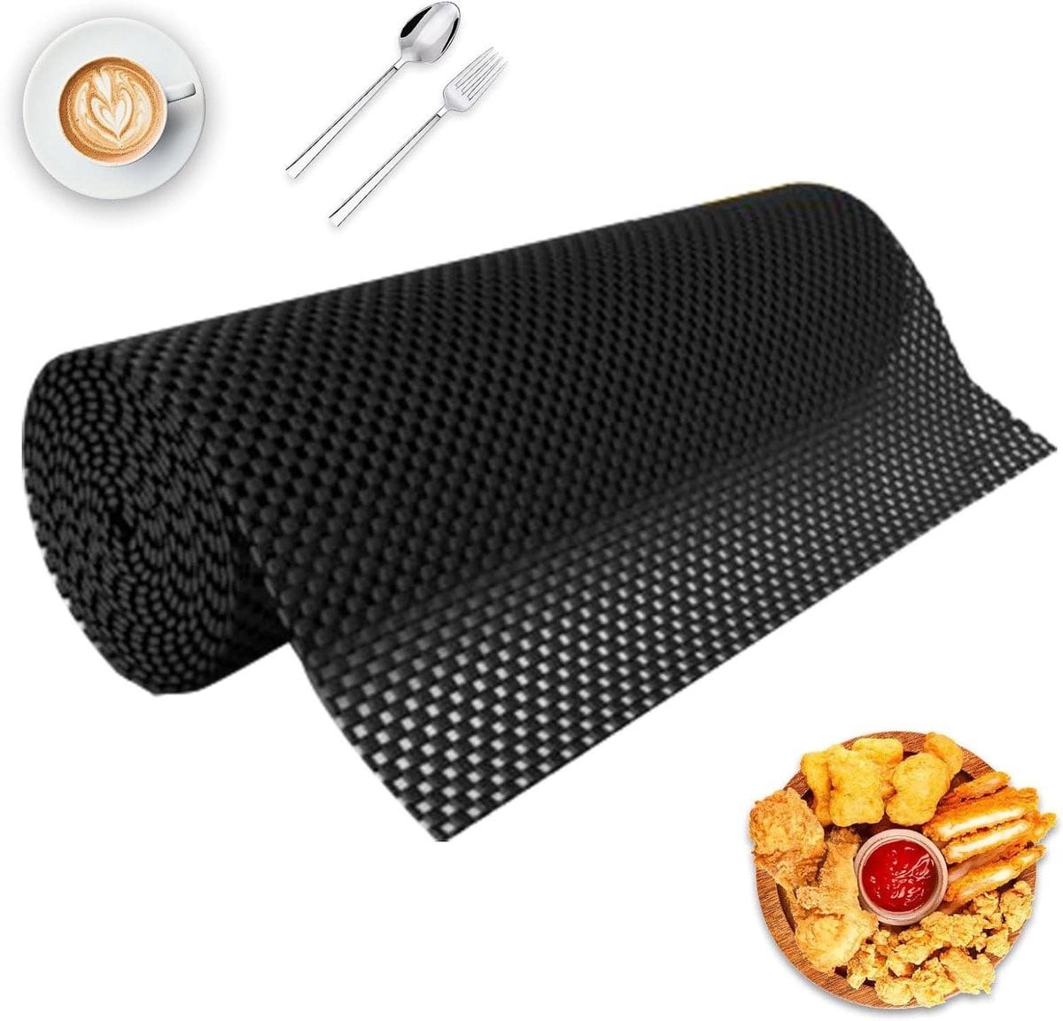 Glijmat Antislip Zwart - Op Maat Te Knippen Ladebekleding - 30 x 190 cm