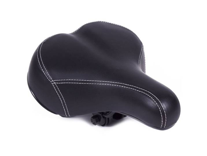 Velosattel mit Gel-Polster, Fahrradsattel, schwarz, 25 x 20 cm