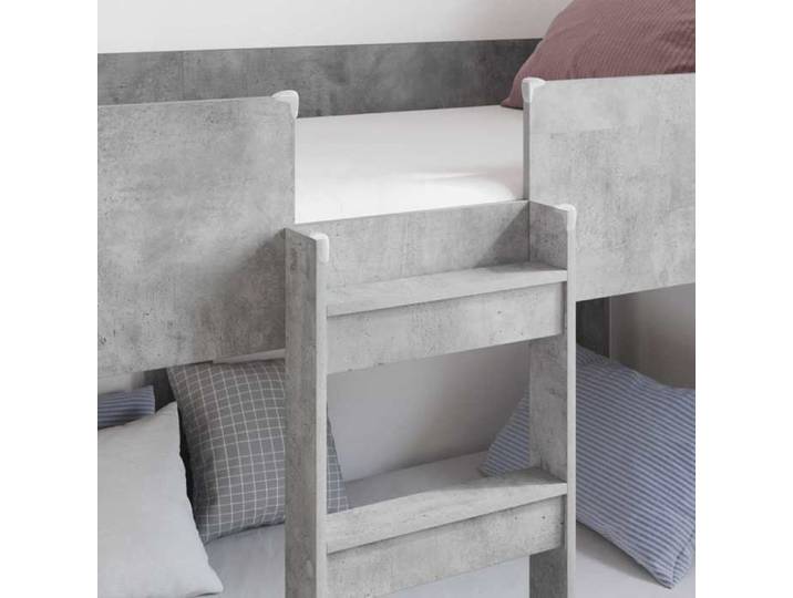 (En Promotion)Lit 1 PERSONNE 75x190cm Lit superposé pour enfants Contemporain pour Enfants Gris béton 75x190cm L674111