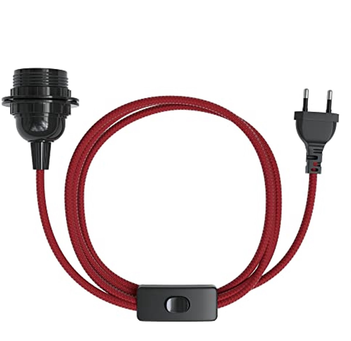 Lampfitting E27 met stofkabel en schakelaar - DIY lamphouder en lampkabel