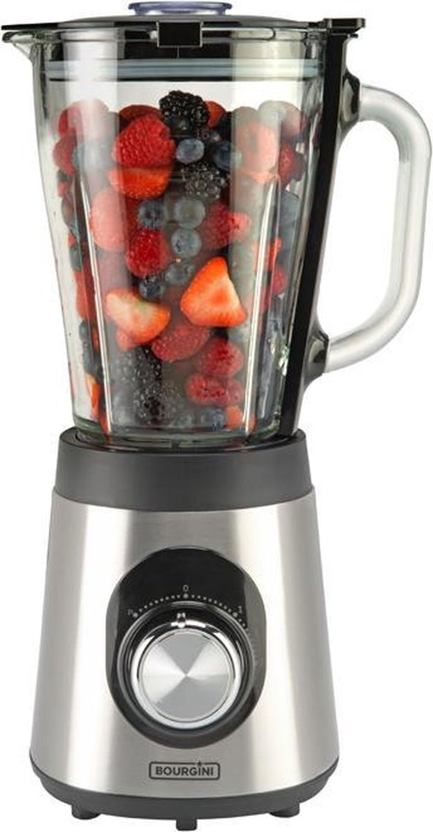 Bourgini Classic Mixer Plus RVS staande blender 1,5 liter