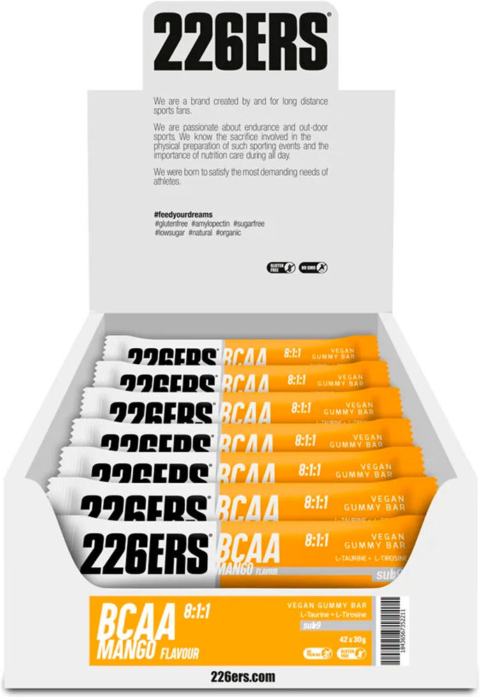 226ers cajavegan gummy bar 30g mango barritas energéticas  (UNICA)