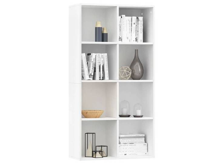 Bibliothèque Buffet VIDAXL Meuble de rangement Blanc 66x30x130 cm Bois d'ingénierie B104