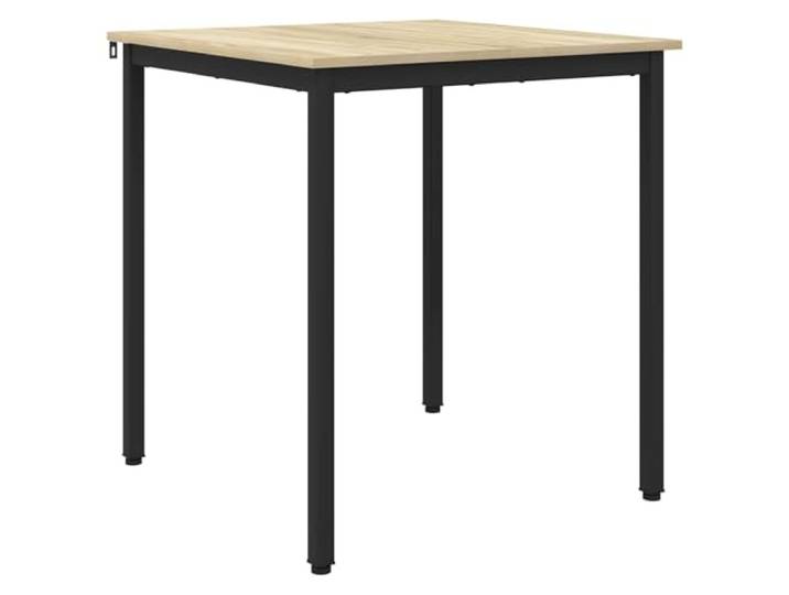 Esstisch, rechteckig, 70 x 70 x 75 cm, Verbundholz, Metallrahmen, Schwarz