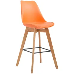 CLP Barhocker Metz Kunststoff natura/orange