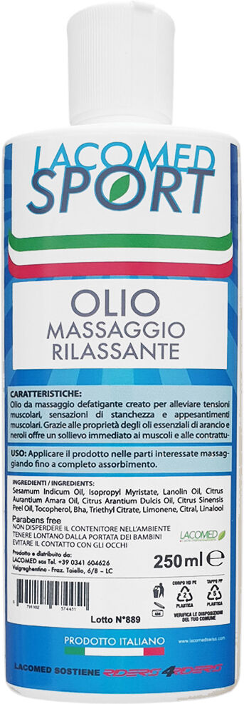 lacomed sport olio massaggio rilassante 250 ml