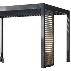 Ombrea, Sichtschutz, Sichtschutzwand - - Horizontale Lamellen - 1 m - Aluminium