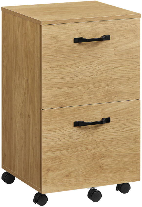 Union Rustic Franny 42 cm W 2 -Drawer Filing Cabinet Natural Wood 70cm H X 42cm W X 40cm D