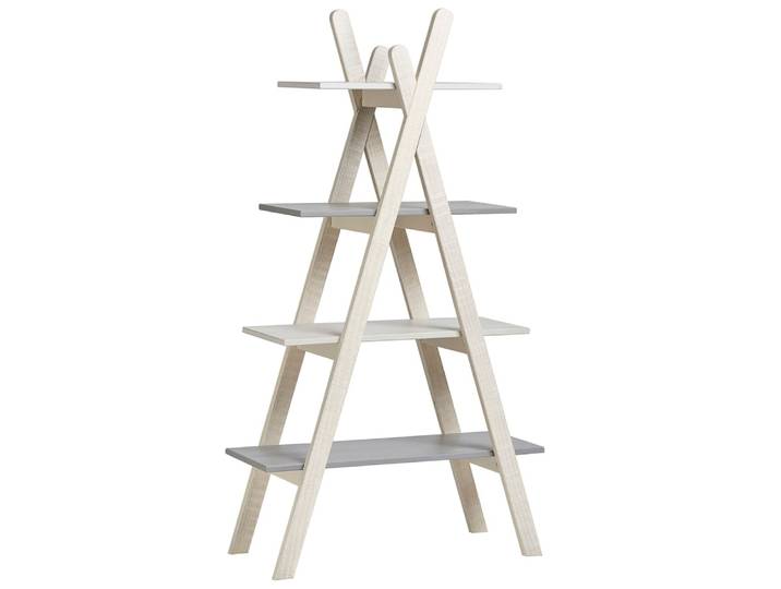 Etagère 4 niveaux structure bois et plateaux mdf