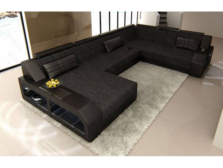 XXL Stoff Wohnlandschaft Matera U-Form