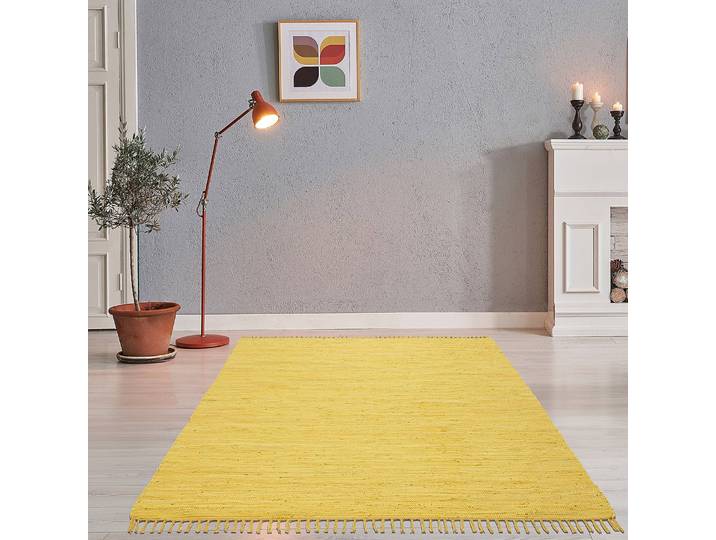 Tapis en laine Happy Cotton Jaune/Jaune 40 x 60cm Coton