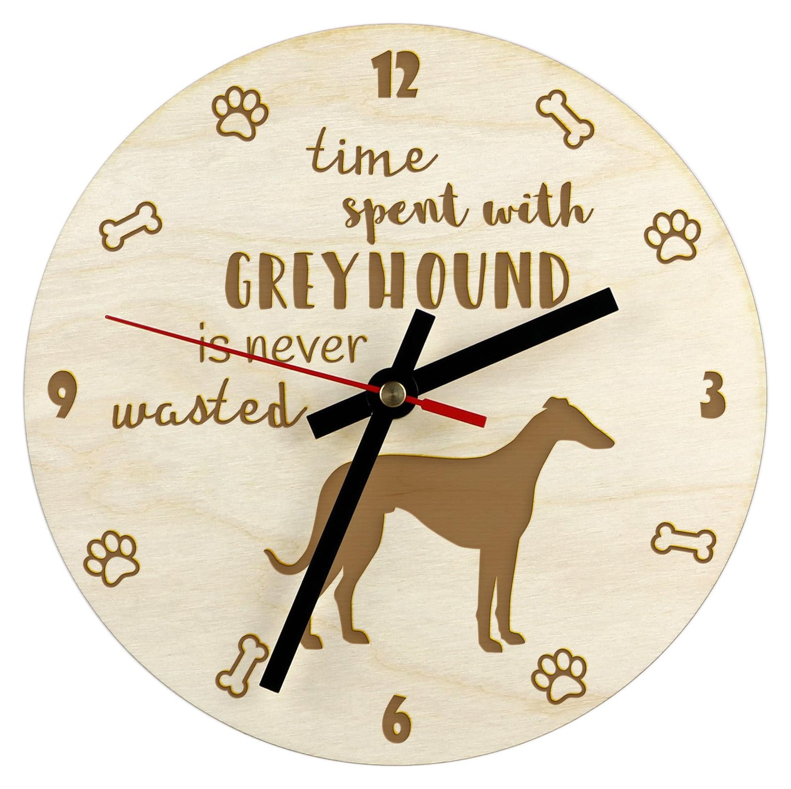 Art-Dog Wandklok Greyhound