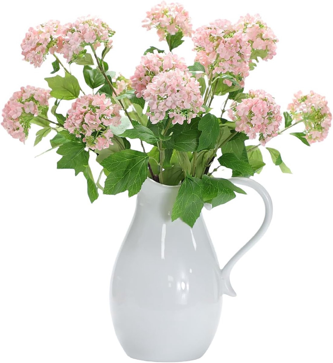 Roze Kunstmatige Sneeuwbal Bloemen - Grote Nep Hydrangea Decoratie - 70 cm
