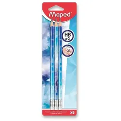 Maped Arctic dreikantiger Bleistift mit Radiergummi – 3er-Pack