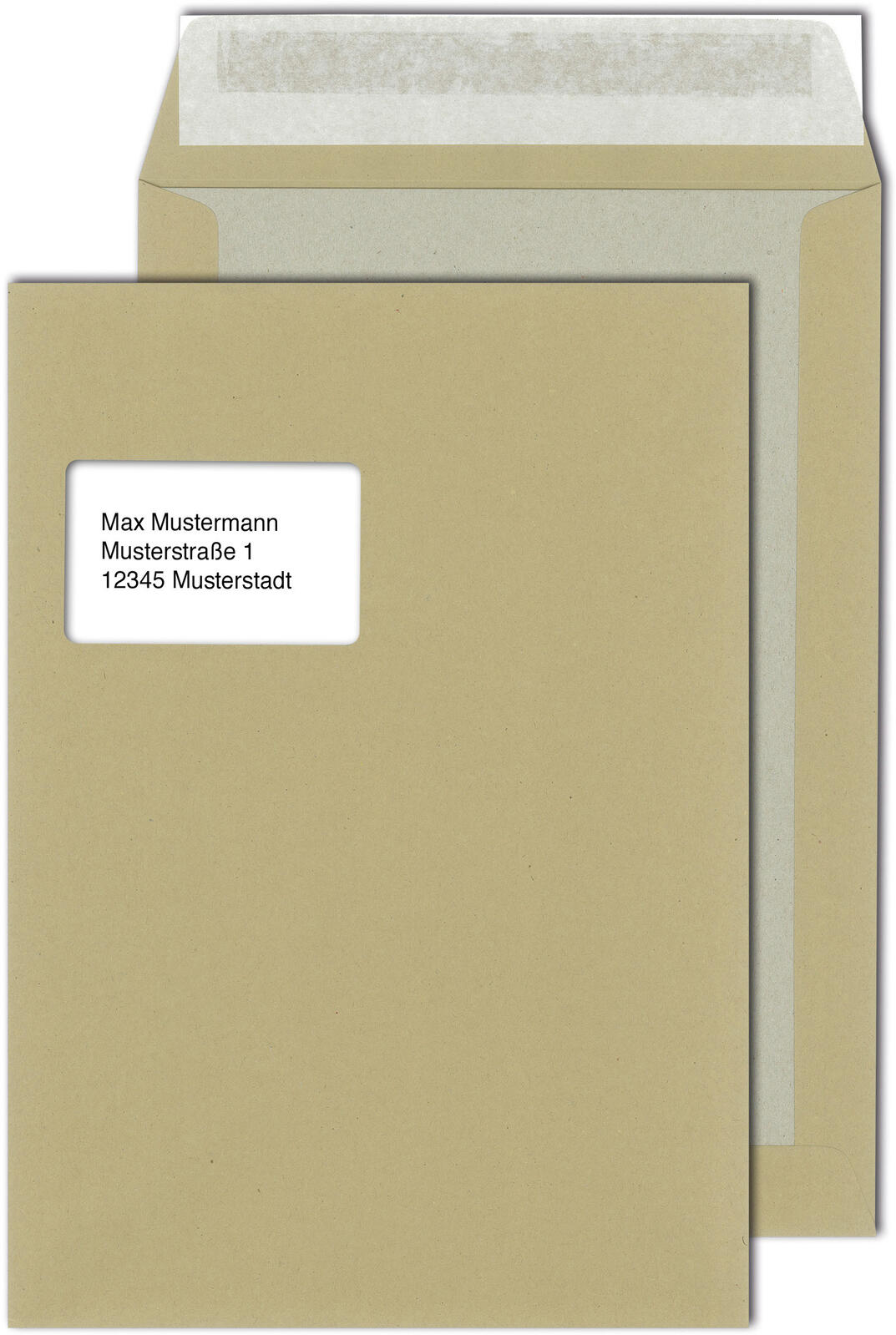 MAILmedia Papprückwandtaschen DIN C4 braun 30123504