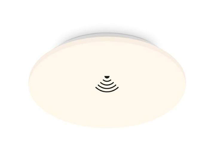 BRILONER - Plafonnier LED avec détecteur de mouvement\, lumière blanche chaude\, plafonnier LED\, lampe de cuisine\, chambre d'enfant\, 350x60 mm (DxH) blanc