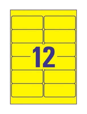 Avery Zweckform Wetterfeste Folien-Etiketten L6107-20, 99,1 x 42,3 mm, permanent, gelb