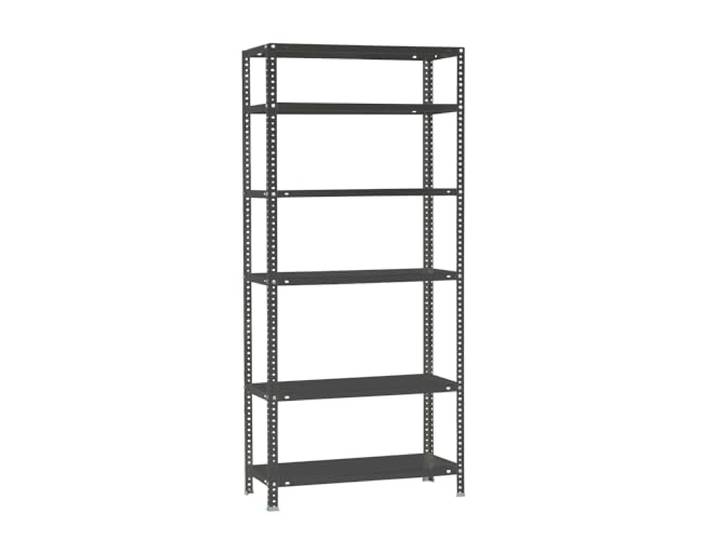 Simon Rack Metallregal 2000x800x300 mm - Comfort 6 Höhen, Metallablage, Biegepunkt 100 kg, Korrosionsschutzlackierung, Montage mit Schrauben, Anthrazit