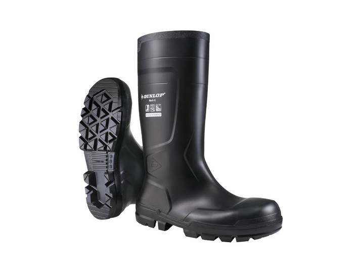 Stiefel DUNLOP Work-It Gr. 49, schwarz, 49, Obermaterial: 100% PVC PVC., Schuhe, Stiefel