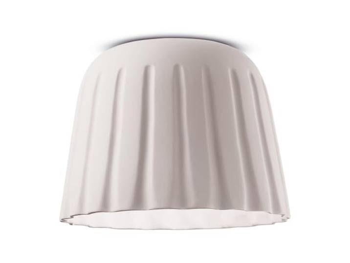 Plafondlamp klein vintage Decò Madame aardewerk keramiek natuurlijk wit 1 licht E27