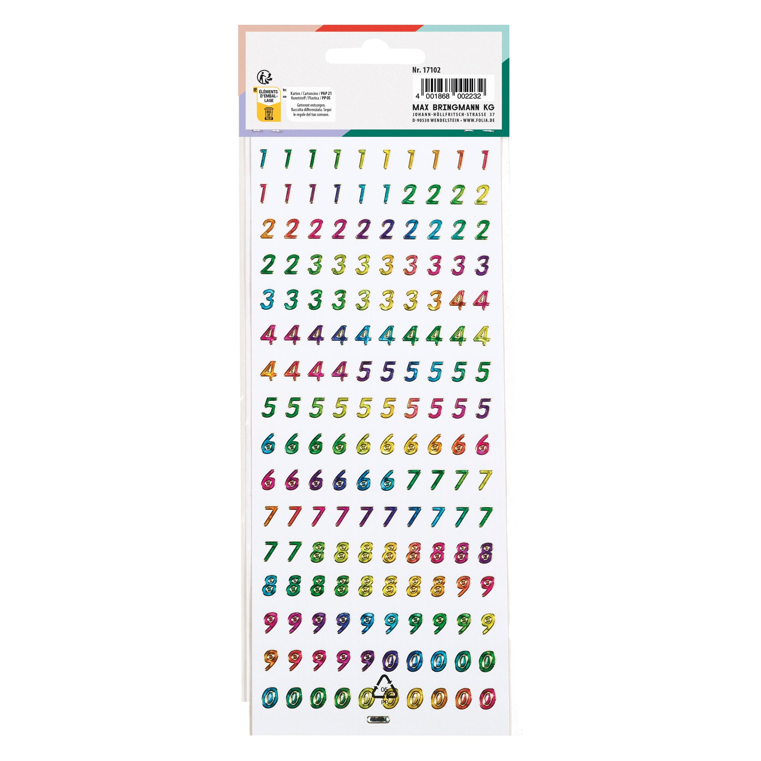 Folia Holo-Sticker ABC & 123 (312 Sticker) (17102)