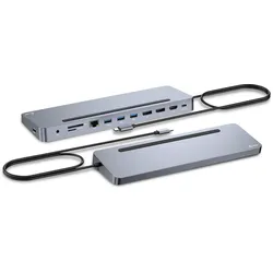i-tec USB-C Metal Ergonomic 4K 3x Display Docking Station with P