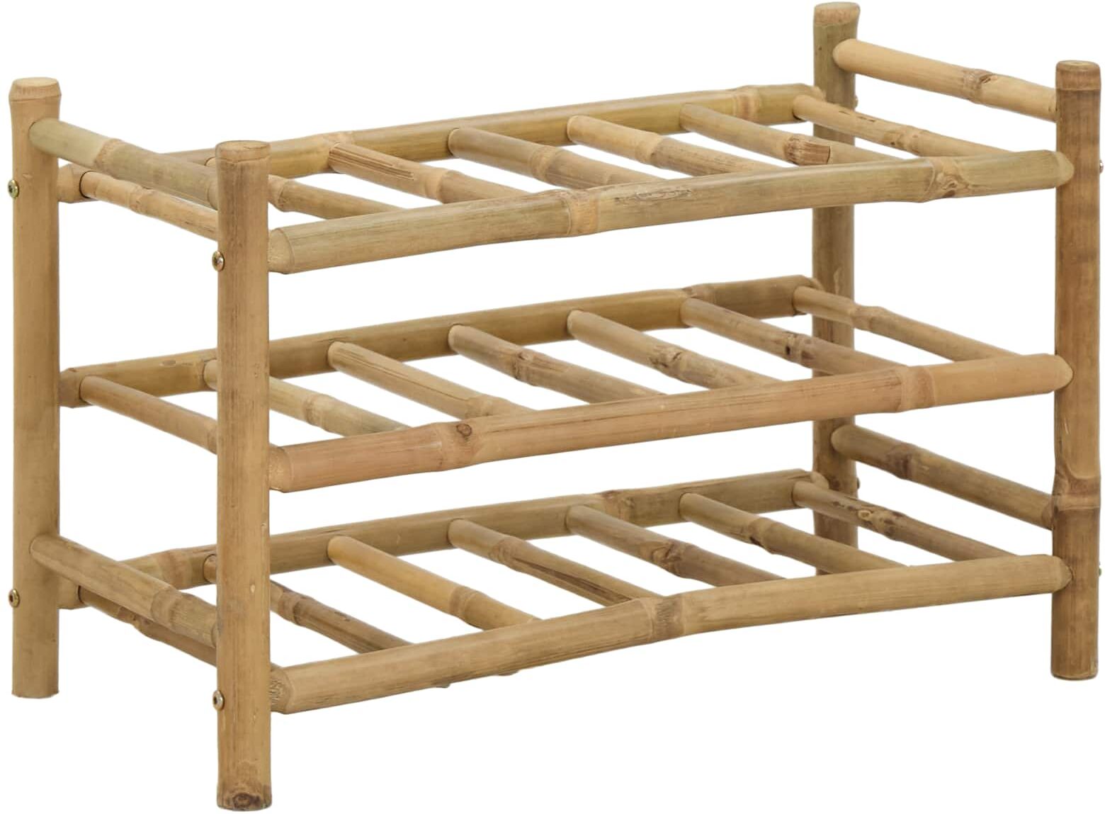 vidaXL Étagère à vin Bambou Naturel