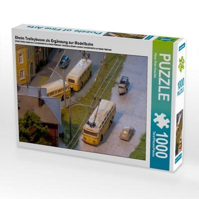 CALVENDO Puzzle Eheim Trolleybusse als Ergänzung zur Modellbahn | 1000 Teile Lege-Größe 64x48cm Foto-Puzzle für glückliche Stunden
