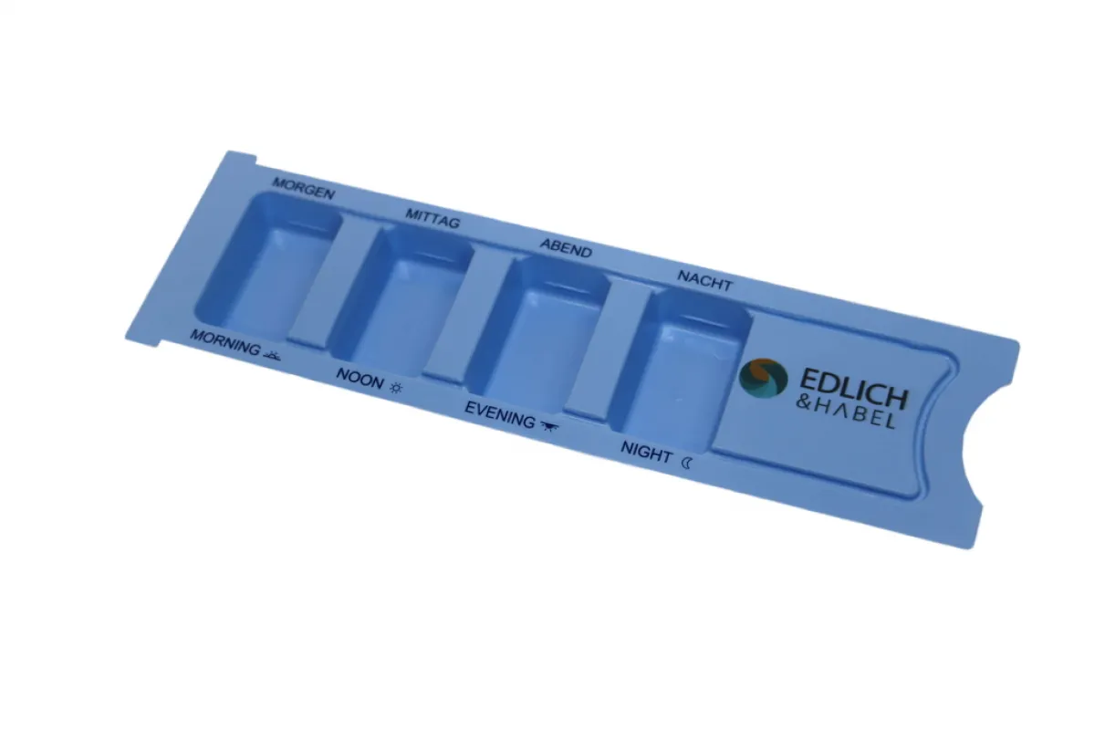 medimex GmbH Medikamentendispenser, Kunststoff, Einteilung morgens, mittags, abends, nachts (200 Stück) Blau 8M50101101