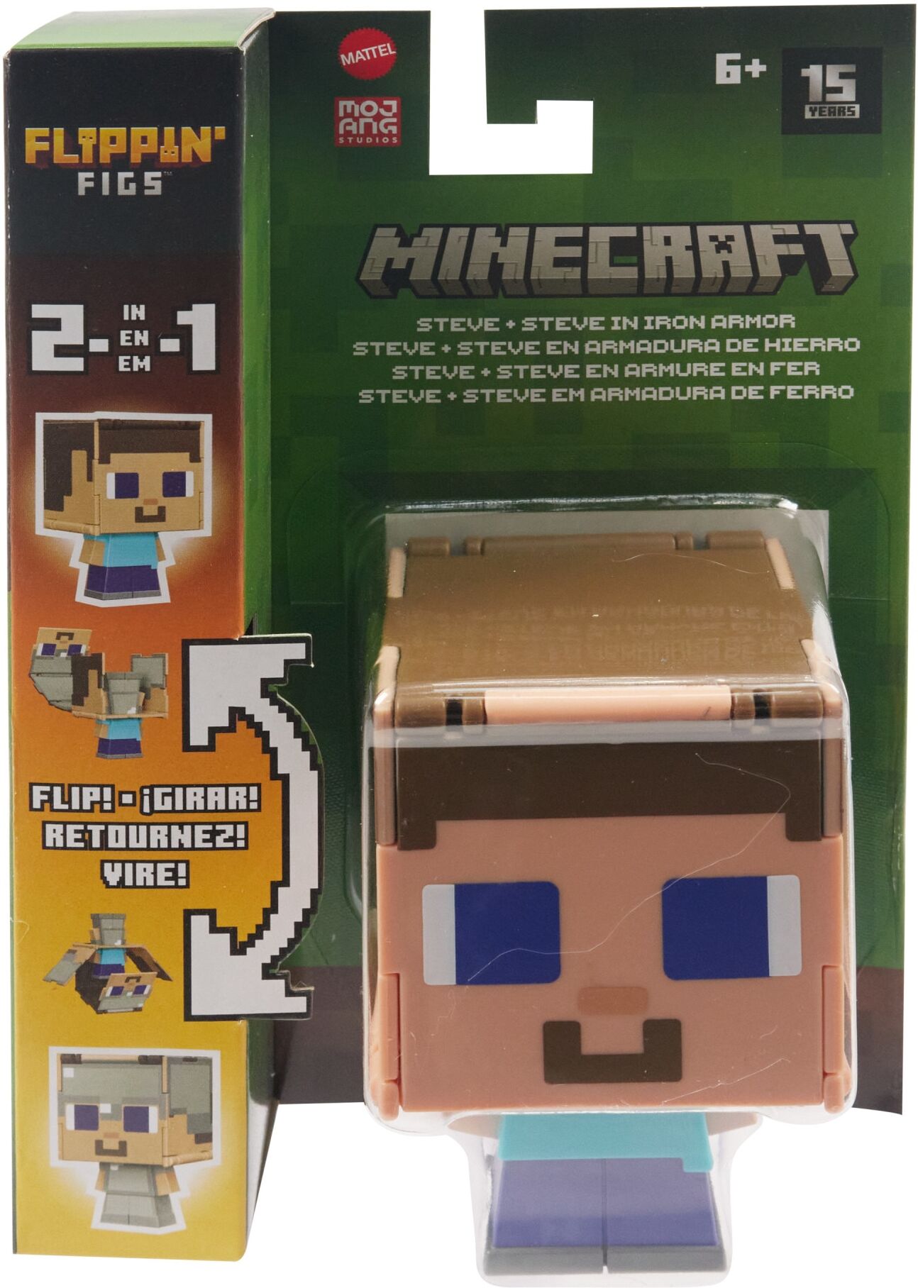 Mattel Figura intercambiable 2-1 Minecraft .
