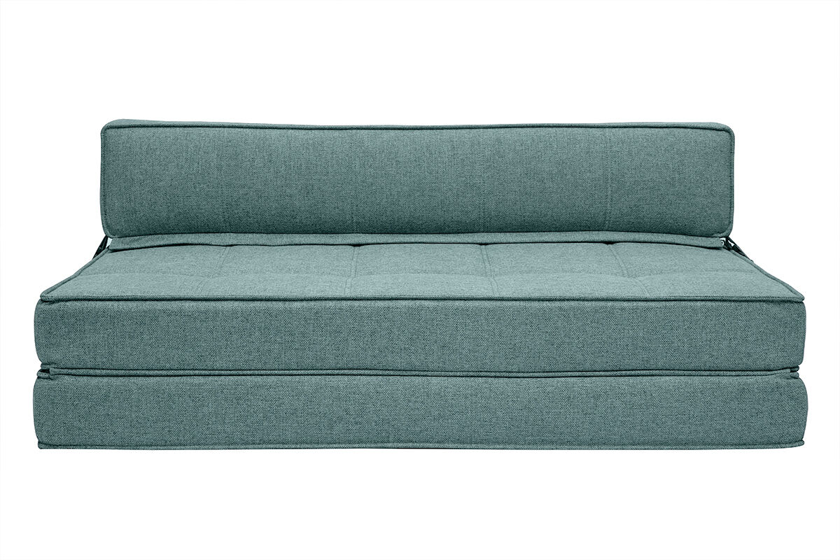 Miliboo 2-Sitzer-Schlafsofa graugrüner Stoff KATY