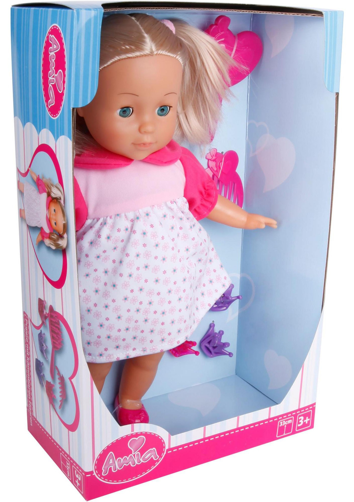 Amia pop met haar en accessoires, 33 cm