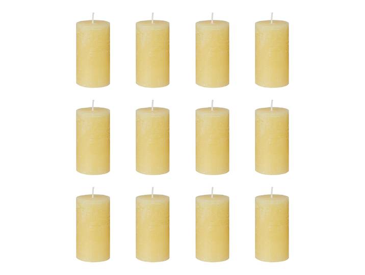 Stumpenkerze RUSTIC 12er-Set 13cm Gelb
