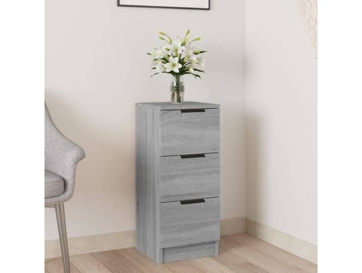 Buffet Sonoma Gris 30X30X70 Cm Bois D'ingénierie