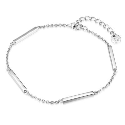 Gliederarmband GLANZSTÜCKE MÜNCHEN "A1334", silber, Armbänder, Damen, Gliederarmband, aus Sterling Silber
