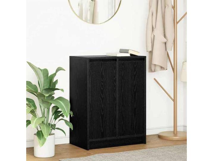 Buffet chêne noir 57x34x76 cm bois d'ingénierie meuble de rangement meuble de rangement de cuisine meuble de 861617
