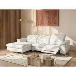 Relaxsofa Ecksofa Leder - Ecke Links - Elfenbeinfarben - LISMORE