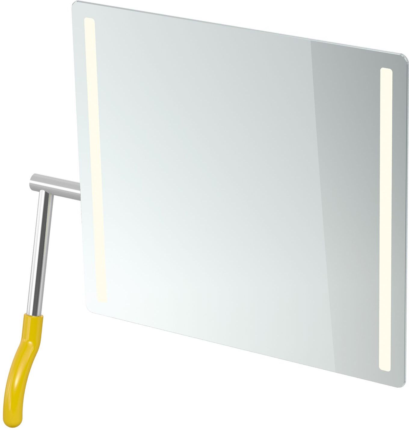 HEWI Serie 802 LifeSystem LED-Kippspiegel, Hebel links