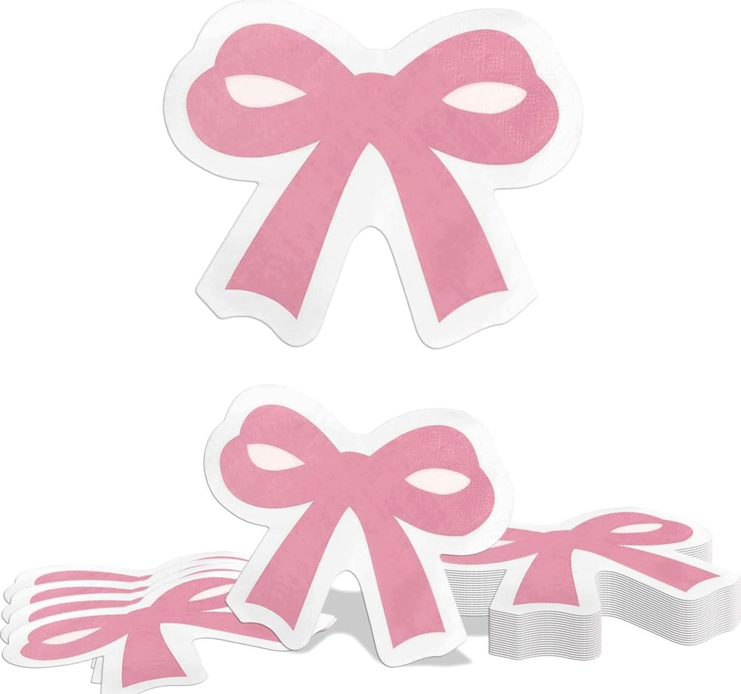 Roze Strikjes Servetten 20 Stuks - Papieren Decoratie