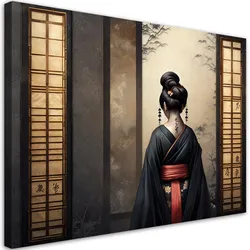 LEINWANDBILD Japanische Geisha 60x40cm