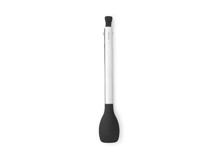 Kochzange BRABANTIA Profile Line Schwarz/Silber , schwarz (schwarz, silberfarben), B:7cm H:2,7cm L:29cm, Edelstahl, Küchenzangen, Kochzange