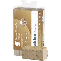 Satino by Wepa Papierhandtuch 2lagig W-Falz 24x32cm Recycling beige 3.000 Blatt, Haushaltspapier, Beige