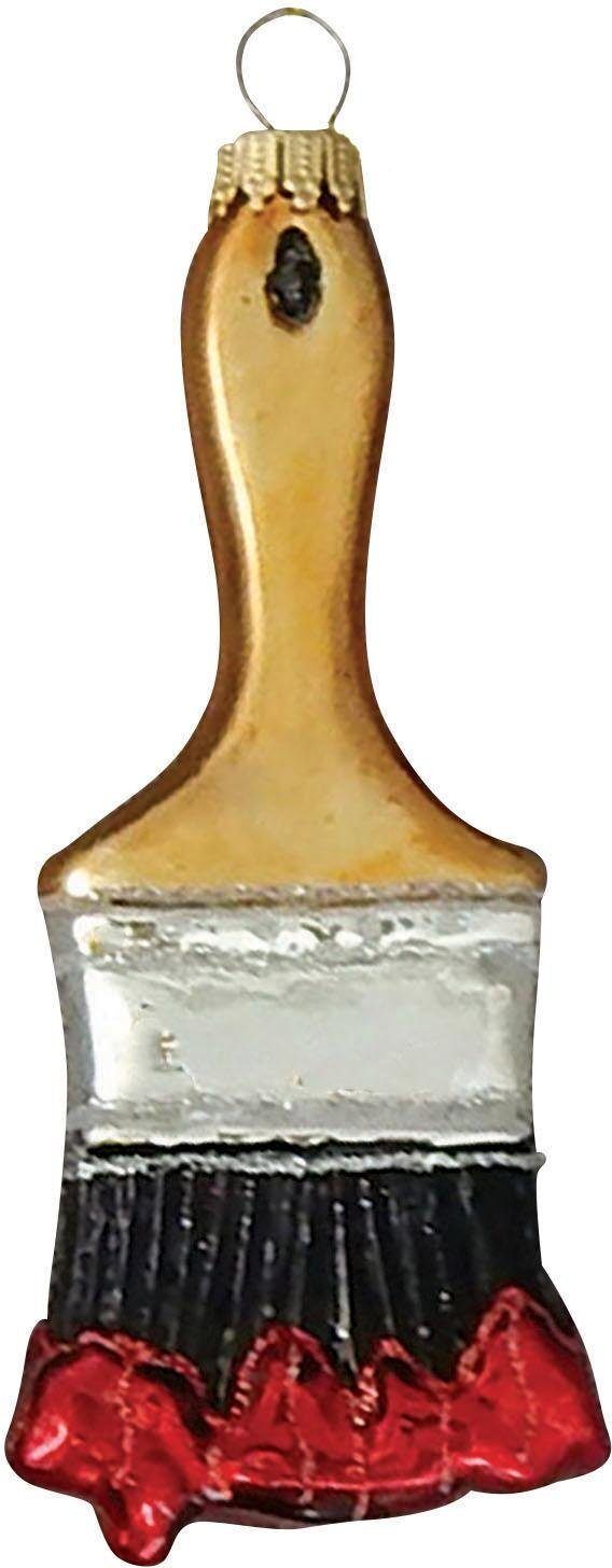 Christbaumschmuck KREBS GLAS LAUSCHA "Malerpinsel, Weihnachtsdeko, Christbaumschmuck", bunt, B:11cm H:12,5cm T:9,5cm, Glas, Weihnachtsbaumschmuck, Christbaumschmuck, mundgeblasen bunt Einheitsgröße